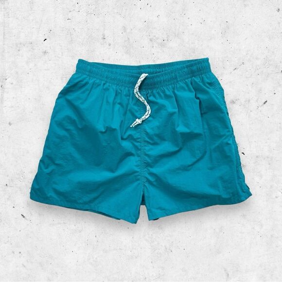 Vtg 90s Trader Bay Nylon Swim Shorts, Mesh Lined, Drawstring, Pockets, Dad L - Picture 1 of 7